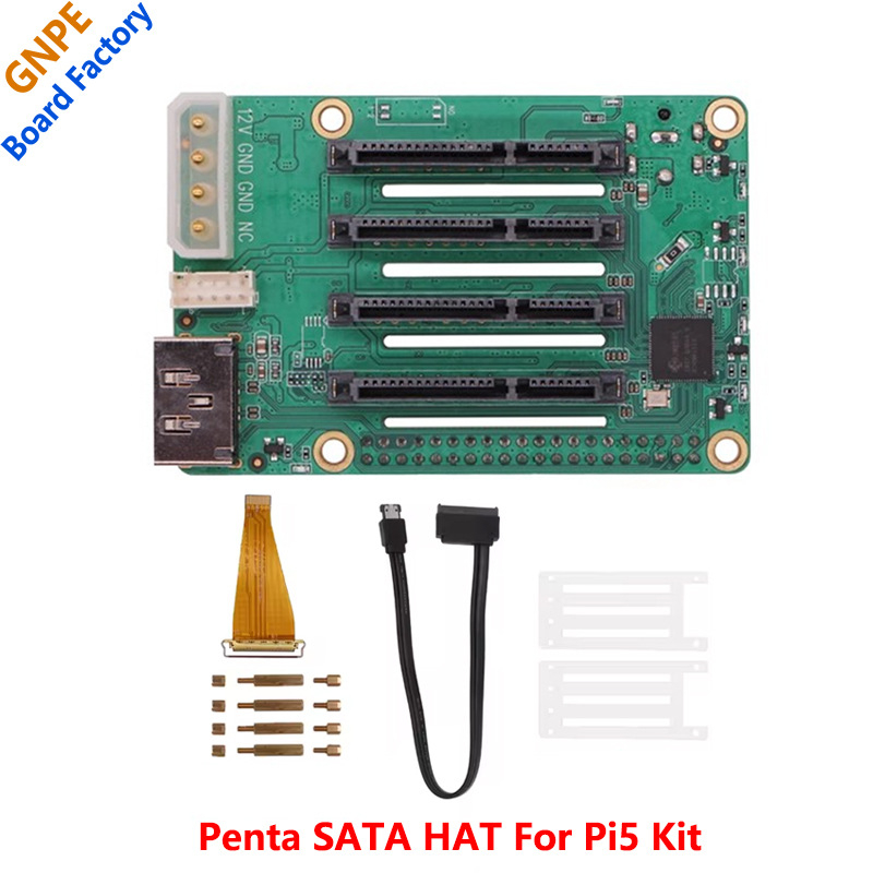 Radxa Penta SATA разширителна платка за ROCK серия Raspberry Pi 5 мини NAS