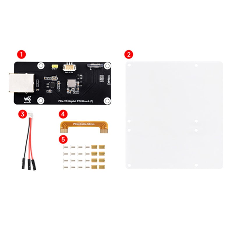 Raspberry Pi 5 PCIe към гигабитен Ethernet RJ45 адаптер RTL8111H без драйвер