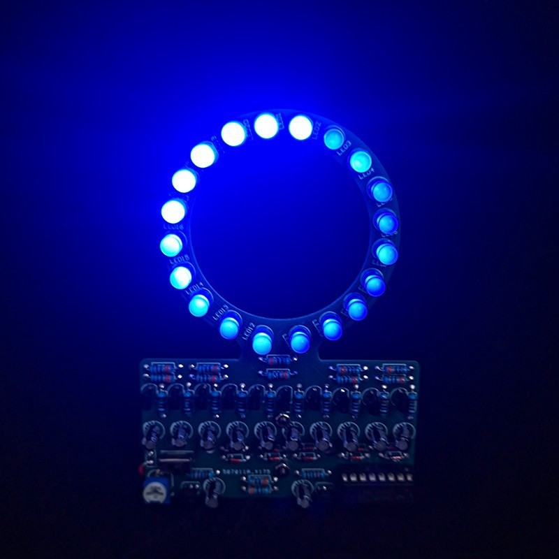 CD4017 kör alakú gradient LED futó fény DIY elektronikai készlet TJ-56-522