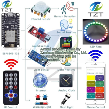 Nový LED kruhový pásikový kit pre Arduino ESP8266