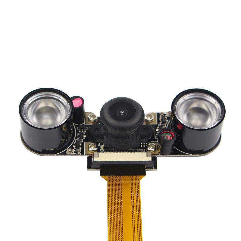 Raspberry Pi Zero 2W 5MP IR éjszakai látás kamera, fisheye 130° széles látómező, állítható fókusz