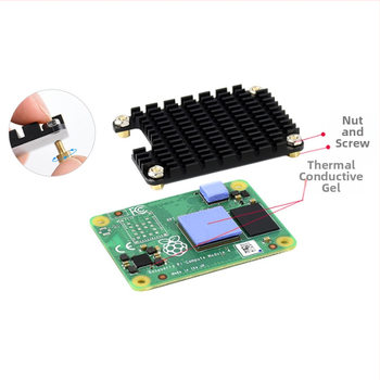 Chladič Raspberry Pi CM4 pre Core Board Compute Module 4, hlinírový radiátor s nástrojom na tepelne vodivé lepidlo