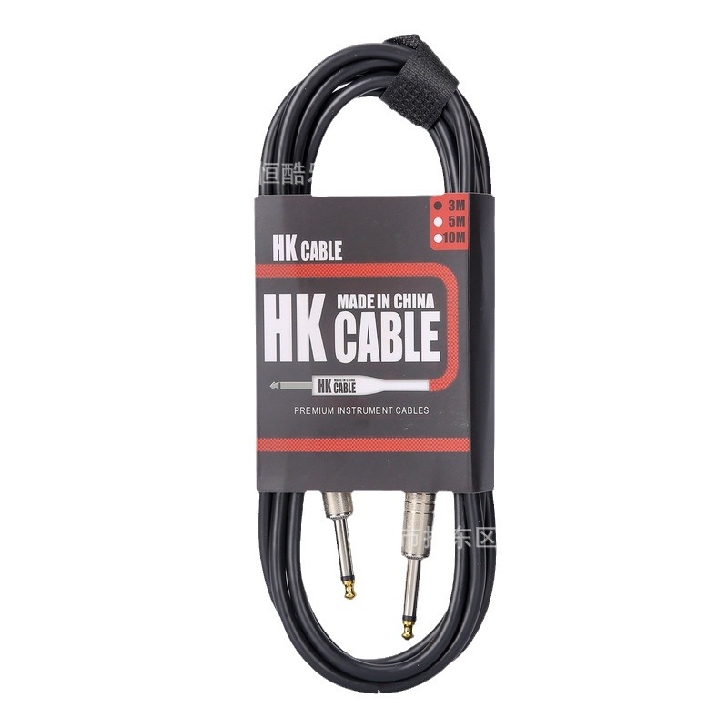 6,35 mm audio kabel, muški–muški, za gitaru, bas, električni klavir i udaraljke, oklopljen, smanjenje buke