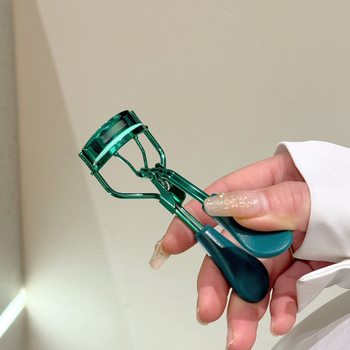 Ondulator de gene albastru marin, unghi larg, cu clemă – instrument de curling pentru gene și ajutor pentru gene false