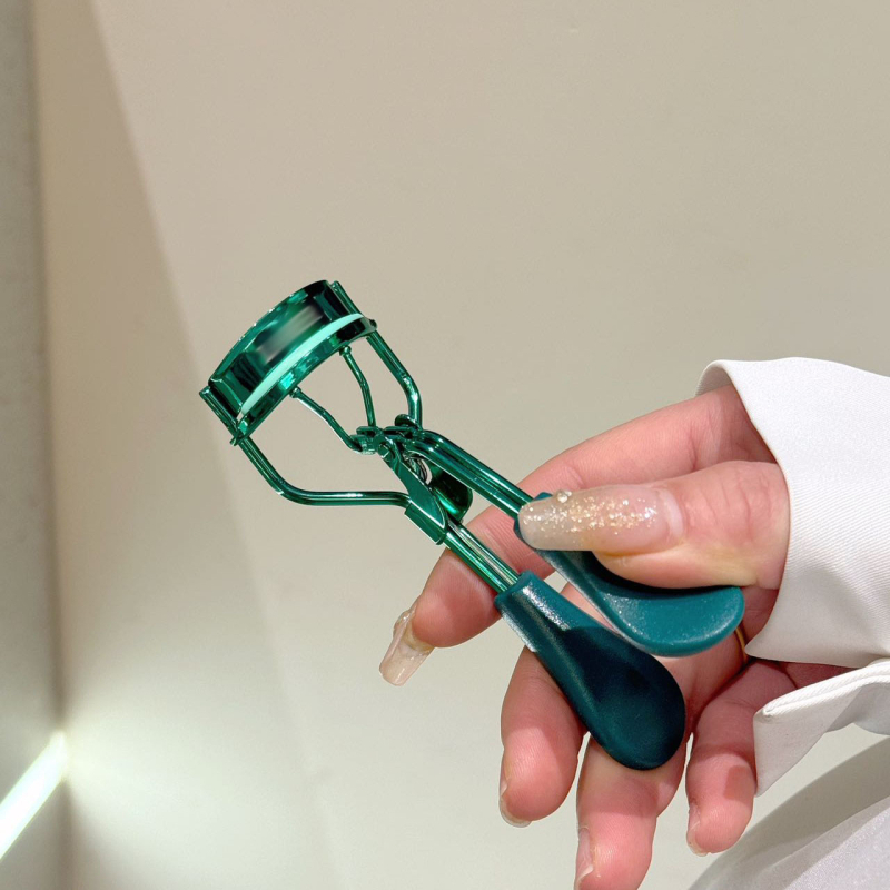 Ondulator de gene albastru marin, unghi larg, cu clemă – instrument de curling pentru gene și ajutor pentru gene false