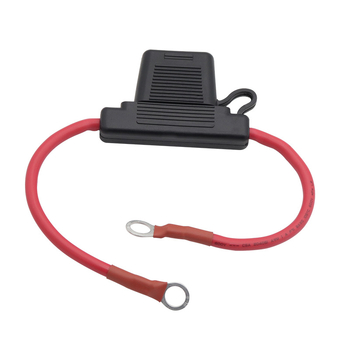 AMOMD AOM1316-30CM Autó biztosítótartó, 80A, 8 AWG, 1 bemenet-1 kimenet, 30 cm hosszú