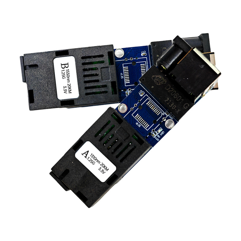 Gigabitni optičko-električni transceiver sa SC sučeljem, jednovlakno vlakno, PCBA 100RJ45 100/1000 Mbps, mini matična ploča