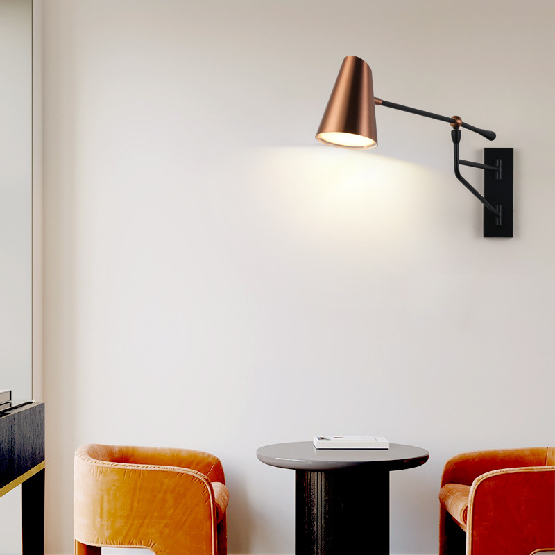 LED zidna svjetiljka pored kreveta i kupaonski luster, ambijentalno osvjetljenje, moderni minimalistički stil