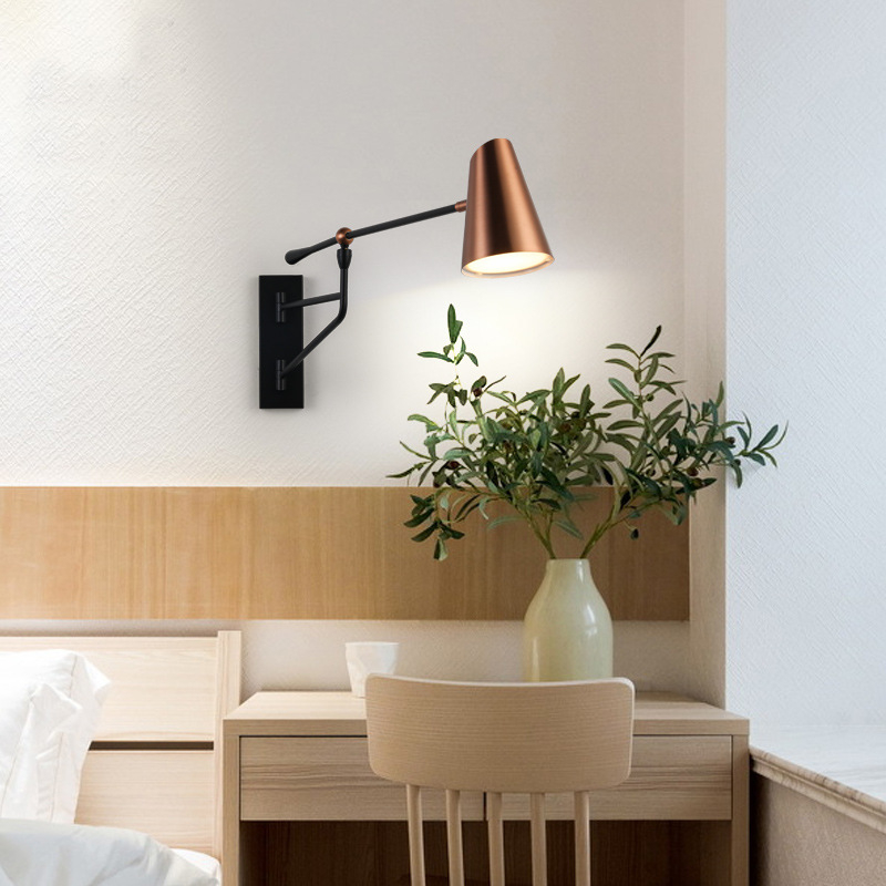 LED zidna svjetiljka pored kreveta i kupaonski luster, ambijentalno osvjetljenje, moderni minimalistički stil
