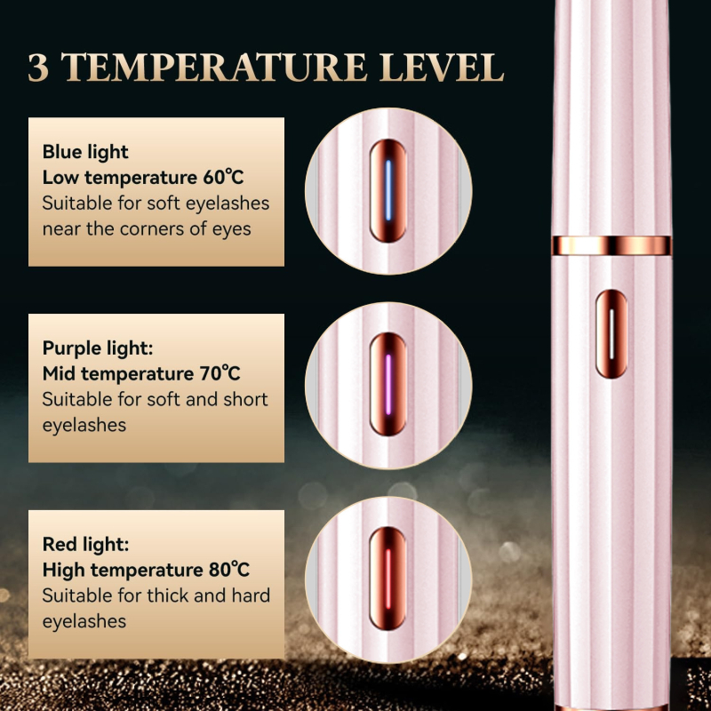 Електрическа портативна нагряваща щипка за мигли с пинсети за гримьори