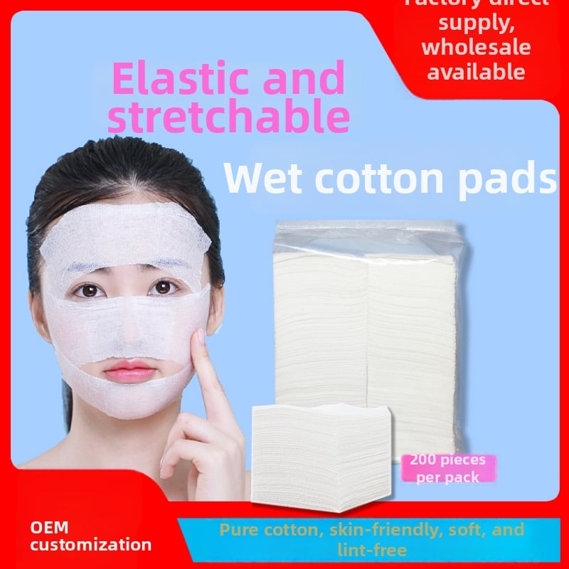 Elastični pamukasti diskovi za uklanjanje šminke, tanki 100% pamuk za lice, pakirani u vrećicu
