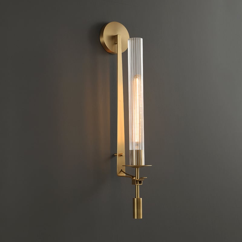 Bakrena zidna lampa, postmoderni-klasični stil, luksuzno osvjetljenje, dizajnerski komad za dnevni boravak, hodnik i spavaću sobu.