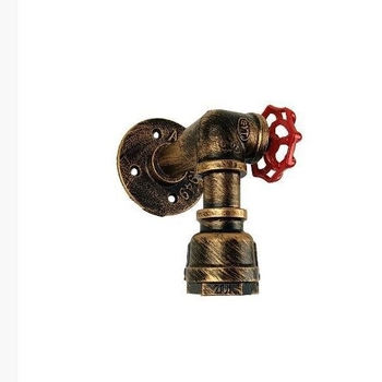 Zidna lampa od željeznih cijevi, američki retro ruralni industrijski stil, pogodna za barove, kafiće, restorane i hodnike.