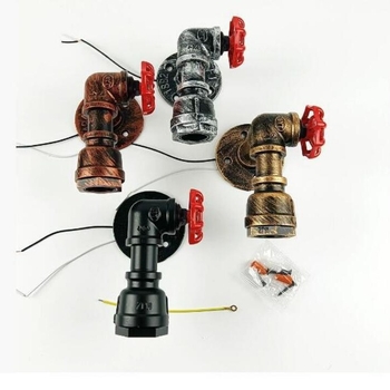 Zidna lampa od željeznih cijevi, američki retro ruralni industrijski stil, pogodna za barove, kafiće, restorane i hodnike.