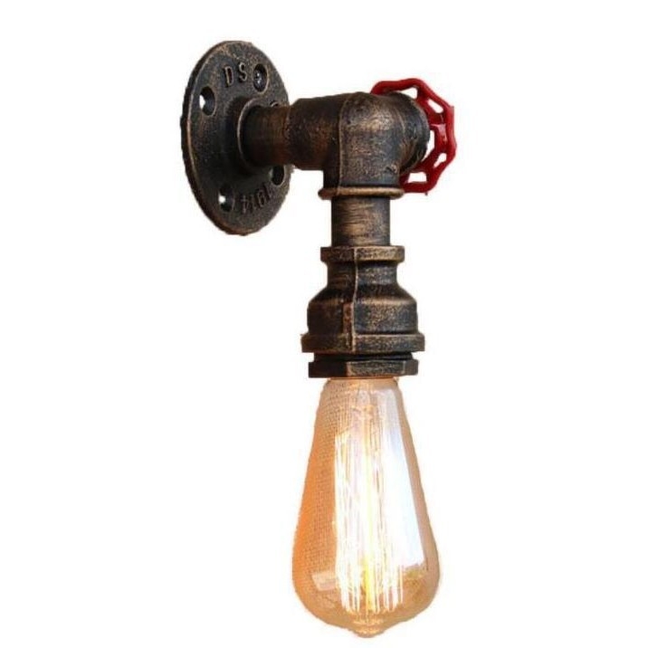 Zidna lampa od željeznih cijevi, američki retro ruralni industrijski stil, pogodna za barove, kafiće, restorane i hodnike.