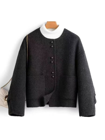 Puyuan vuneni kaput, tweed stil, ženski kratki kaput za proljeće i jesen, elegantan visokokvalitetan izgled