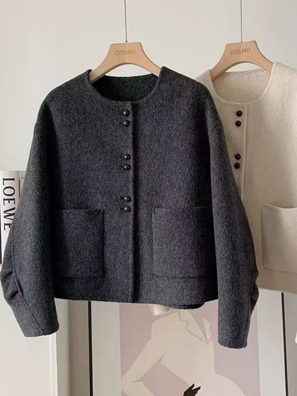 Puyuan vuneni kaput, tweed stil, ženski kratki kaput za proljeće i jesen, elegantan visokokvalitetan izgled
