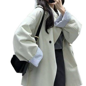 Ženski trench kaput sa stojećim ovratnikom, srednje duljine, proljeće 2026, korejski školski casual stil
