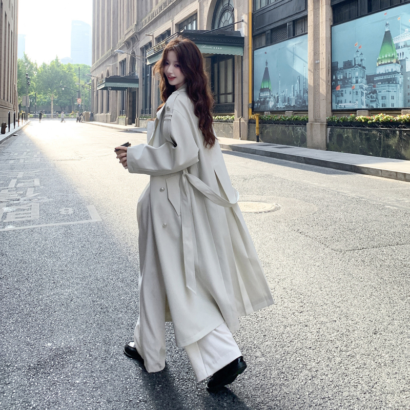 Novi proljetni dugi trench kaput, slim-fit