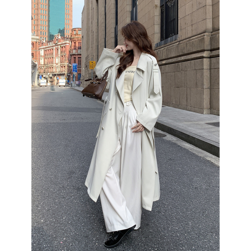 Novi proljetni dugi trench kaput, slim-fit