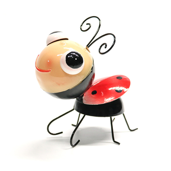 Kovani metalni ukras s bubamarom, kreativni dekor za vrt, vrtić i park, dvorište kuće