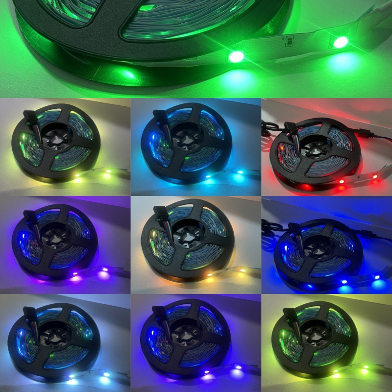 RGB LED trak 5050, 12V, 18 ili 30 LED, ambijentalno osvjetljenje, regulacija jačine svjetla
