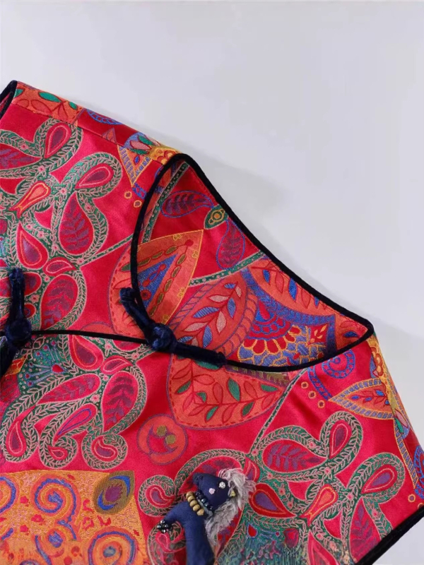 2026 rana proleća: Song dinastija žakard brokat, novi kineski stil, ženski retro prsluk, vrhunski top