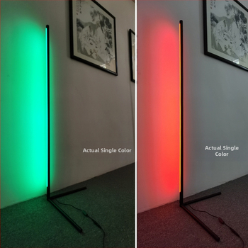 Skandinavska podna lampa s RGB – ambijentalno osvjetljenje za dnevni boravak i spavaću sobu, kutna podna lampa
