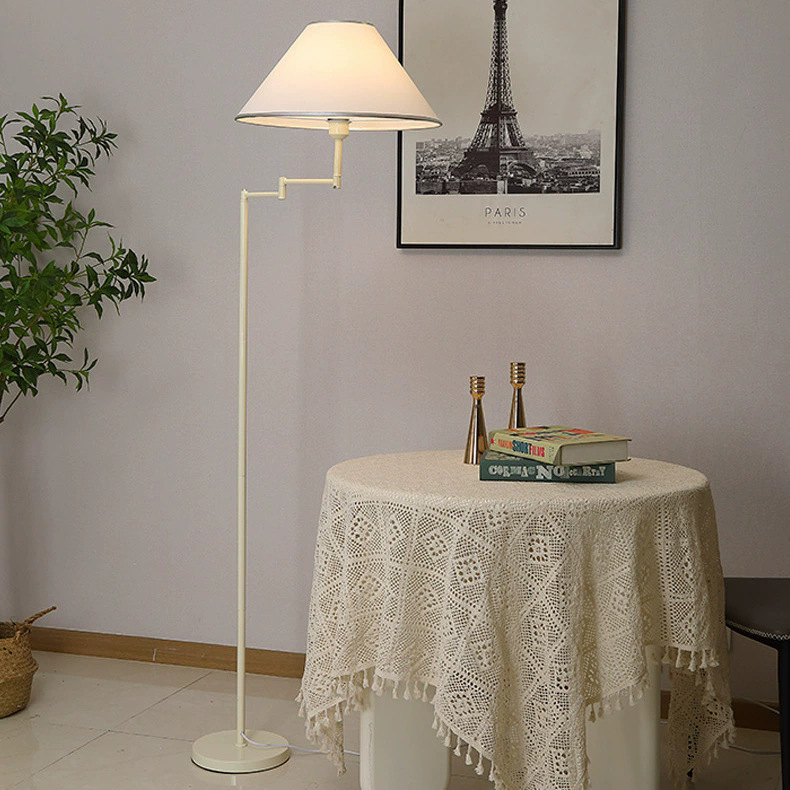 Podna lampa u korejskom stilu, moderni minimalistički dizajn, podesivog ljuljačkog ramena, za dnevni boravak, spavaću sobu i studio, lampa za čitanje