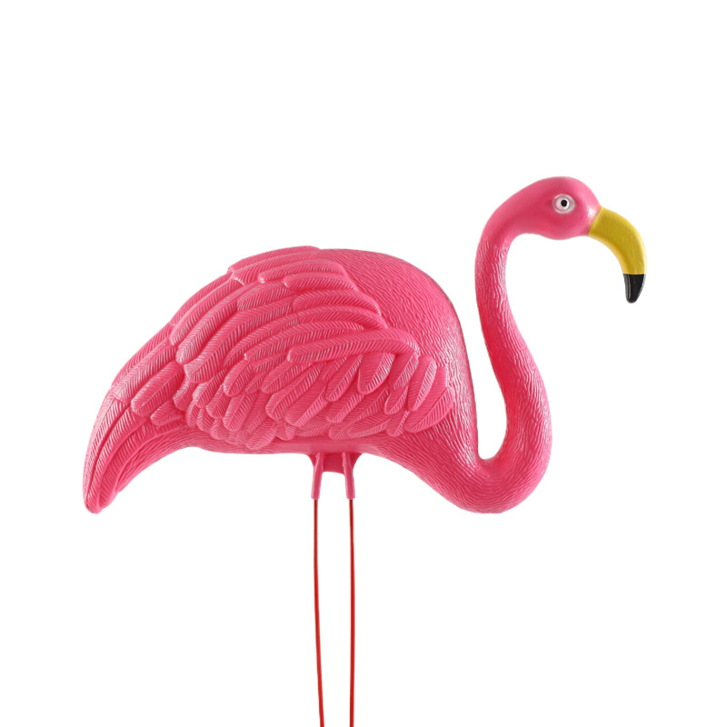 Prilagodljiv realističan plastični flamingo i bijeli žerav — dekor vrt za vanjsku upotrebu