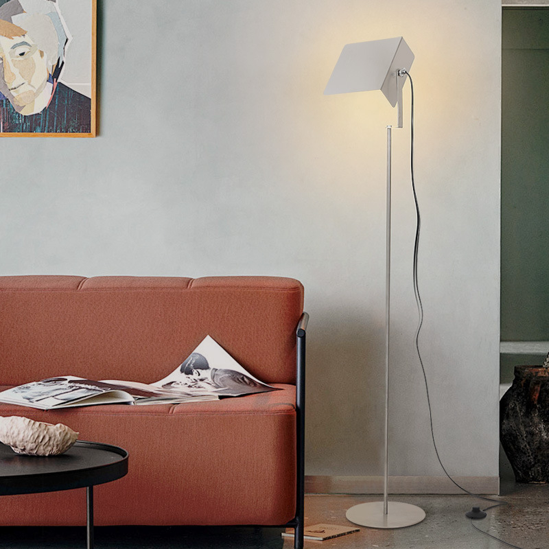 Podna lampa od nehrđajućeg čelika za dnevni boravak i blagovaonu, stojeca lampa, tri temperature boje rasvjete, LED rasvjeta s mogućnošću prilagodbe jačine, moderni minimalistički dizajn