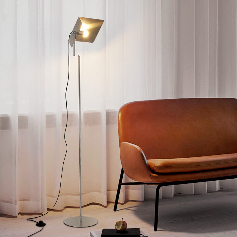 Podna lampa od nehrđajućeg čelika za dnevni boravak i blagovaonu, stojeca lampa, tri temperature boje rasvjete, LED rasvjeta s mogućnošću prilagodbe jačine, moderni minimalistički dizajn