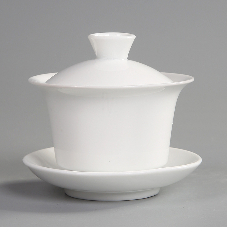 Bijeli porcelanski čajni set kung fu s poklon kutijom i logotipom
