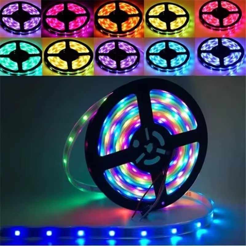 LED traka s šarenim tekućim svjetlima, 12–24V, funkcija nastavka pri prekidu, vodootporna za vanjsku uporabu, za oglašavanje i ukrašavanje