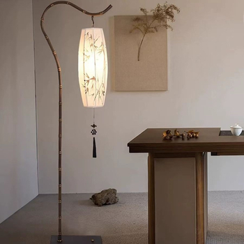 Nova lampa u novokineskom stilu, moderna minimalistička željezna lampa s tkanim abažurom za dnevni boravak, studiju i spavaću sobu
