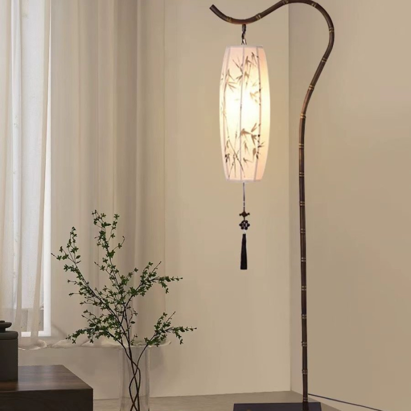 Nova lampa u novokineskom stilu, moderna minimalistička željezna lampa s tkanim abažurom za dnevni boravak, studiju i spavaću sobu