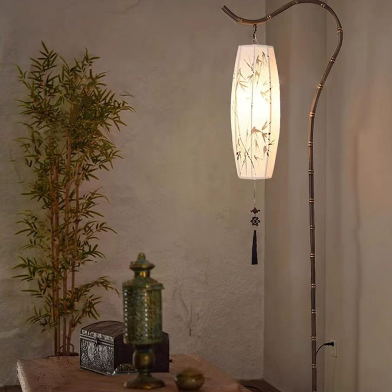 Nova lampa u novokineskom stilu, moderna minimalistička željezna lampa s tkanim abažurom za dnevni boravak, studiju i spavaću sobu