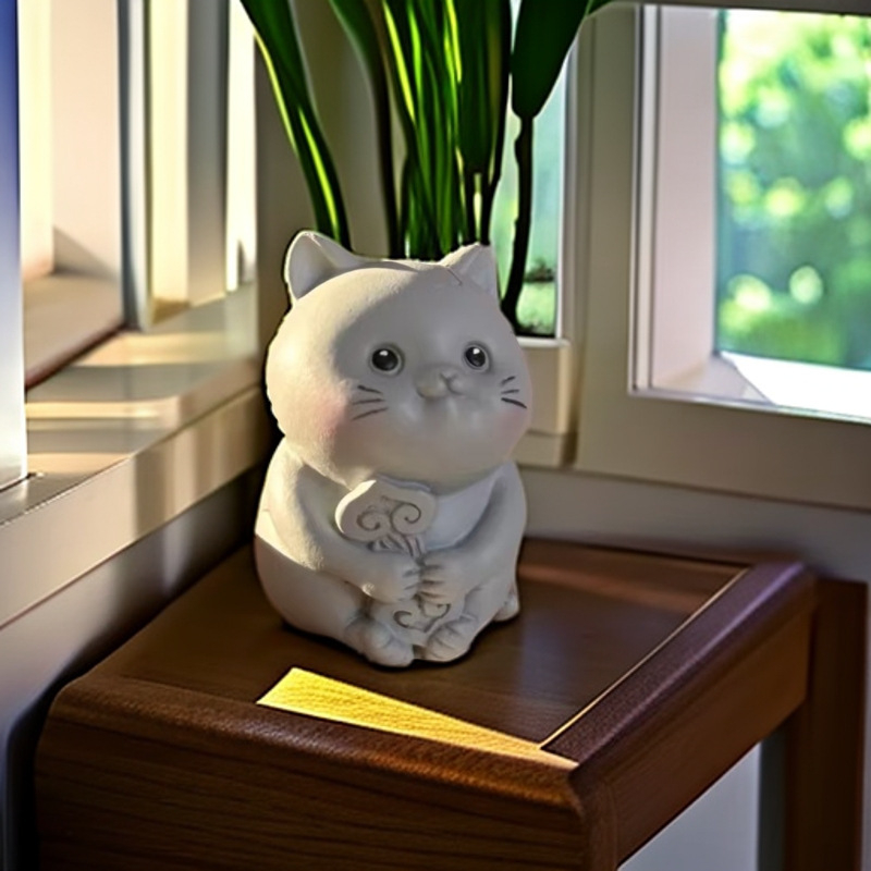 3D mačka figurica od smole, dekorativna stolna statua