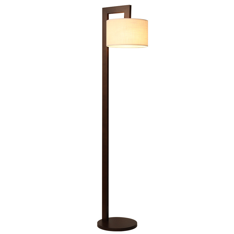 Vintage podna lampa u boji oraha, drveno tijelo, LED, za dnevni boravak i spavaću sobu, nordijsko-kinesko-američki dizajn