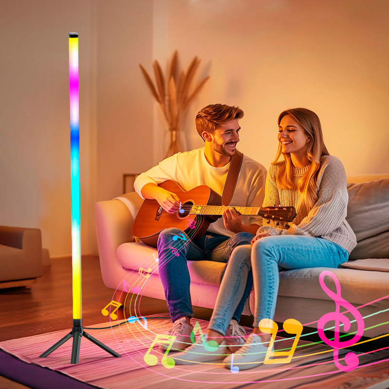 LED podna lampa s daljinskim upravljanjem, Bluetoothom i RGB ambijentalnim svjetlom – 120 cm, moderan minimalistički dizajn za barove i zabavne prostore