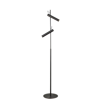 Crna stojna lampa od nehrđajućeg čelika, minimalistički dizajn za dnevni boravak, visina 165 cm, podesiva