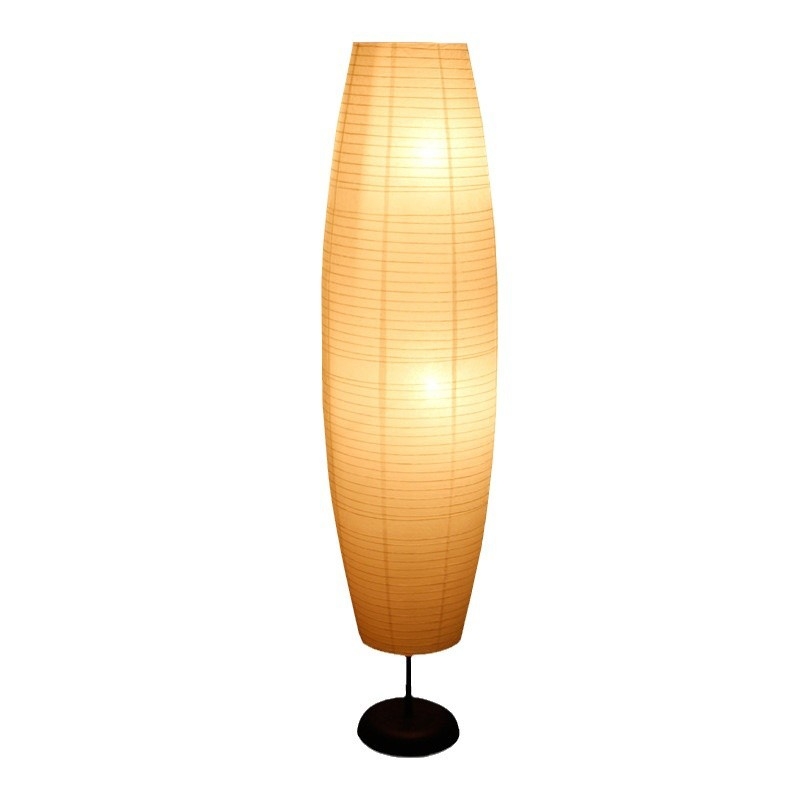 LED podna lampa s papirnim abažurom, skandinavski stil, uspravni dizajn, za dnevni boravak i spavaću sobu, topla svjetlost