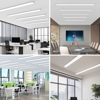 LED офис лампа с пет страни, дълга лента, безшевно свързване, за ремонт на офис, подвесна или повърхностна, светлина без сенки