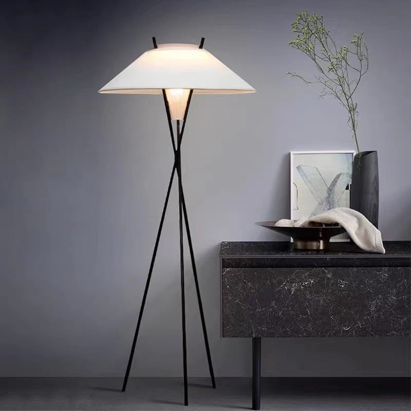 Talijanski B&B – podna lampa za dnevni boravak, nordijski moderni minimalistički Wabi-Sabi stil, za spavaću sobu i studij, tronožna lampa