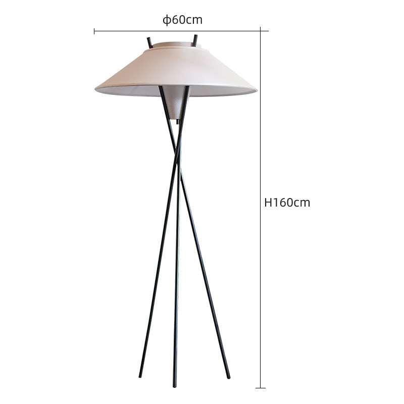Talijanski B&B – podna lampa za dnevni boravak, nordijski moderni minimalistički Wabi-Sabi stil, za spavaću sobu i studij, tronožna lampa