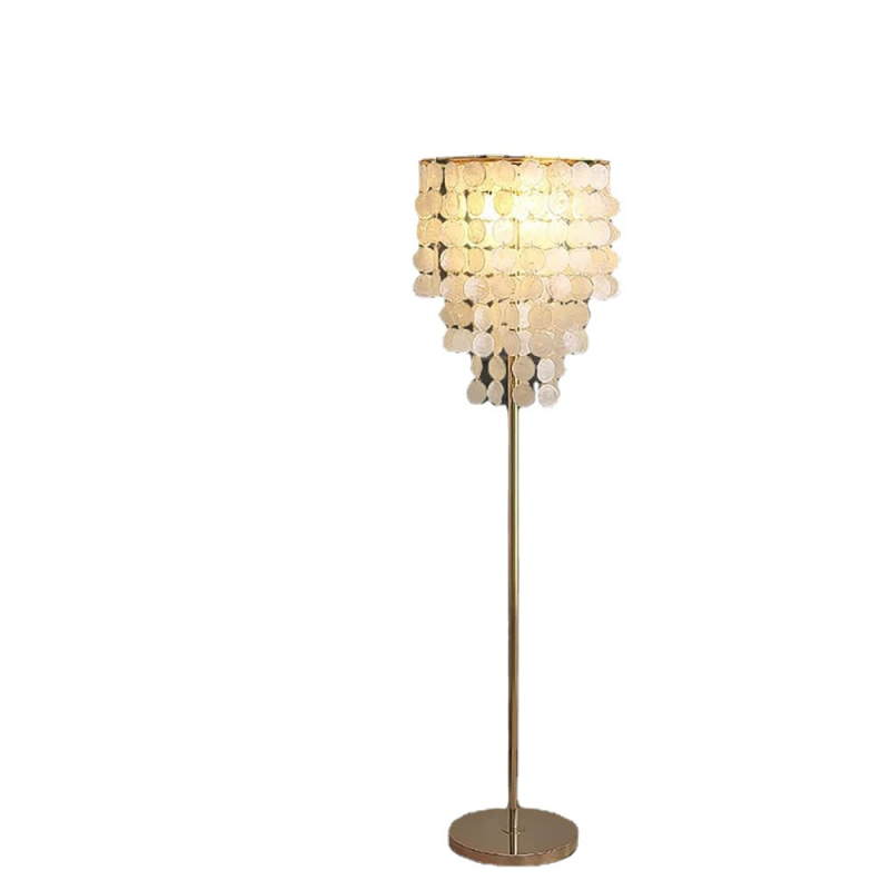 Stojna lampa u američkom stilu za dom, lampa u obliku školjke za spavaću sobu, dizajnerska talijanska lampa za kauč, lagana luksuzna stojeća lampa, lampa u obliku školjke