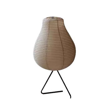 Vintage stojeća lampa s oblikom kruške, lampa od rižinog papira Isamu Noguchi, stil Wabi-Sabi, noćna lampica za spavaću sobu