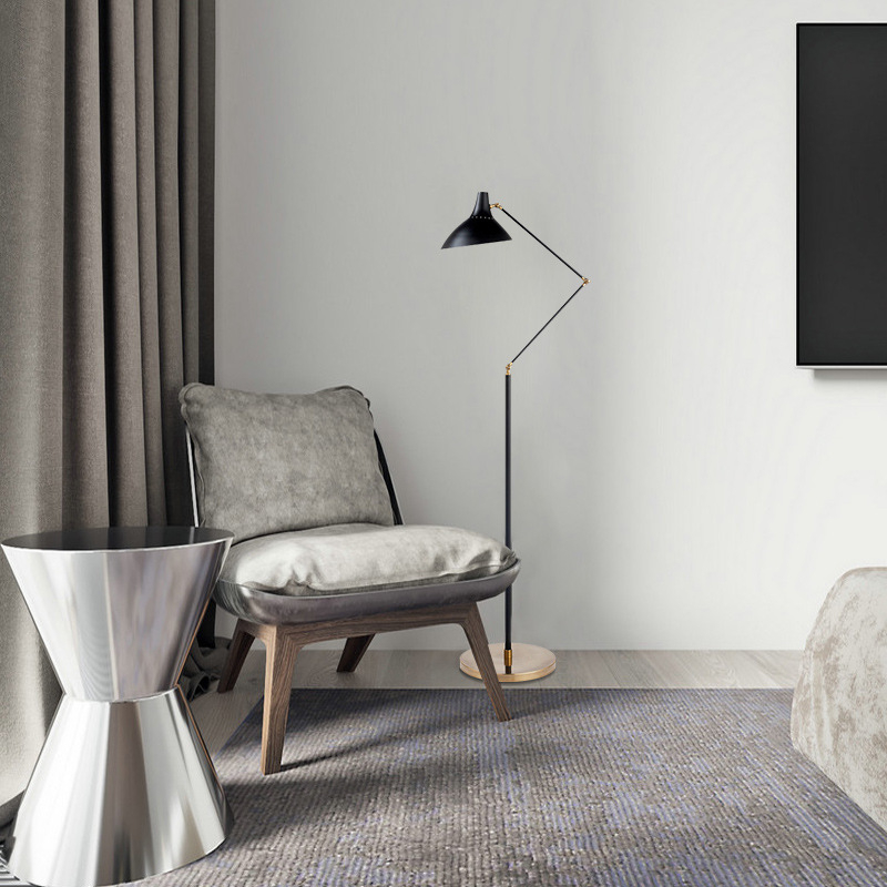 Nova postmoderna minimalistička podna lampa od željeza sa staklenim abažurom za dnevni boravak, spavaću sobu i radnu sobu