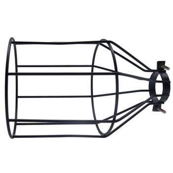 Crni metalni abažur s dizajnom ptičje kavezice za lustre ili zidnu lampu, termos-stil, promjer 120 mm, visina 190 mm, debljina 2.8 mm, kompatibilan s Bakelite držačem 40 mm