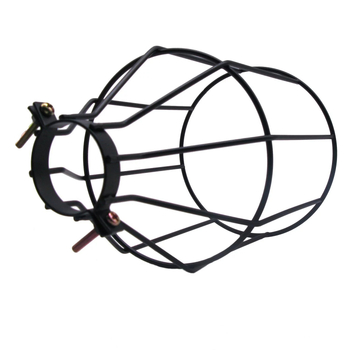 Crni metalni abažur s dizajnom ptičje kavezice za lustre ili zidnu lampu, termos-stil, promjer 120 mm, visina 190 mm, debljina 2.8 mm, kompatibilan s Bakelite držačem 40 mm